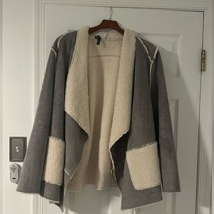 Saks Fifth Avenue Faux Suede Shearling Jacket